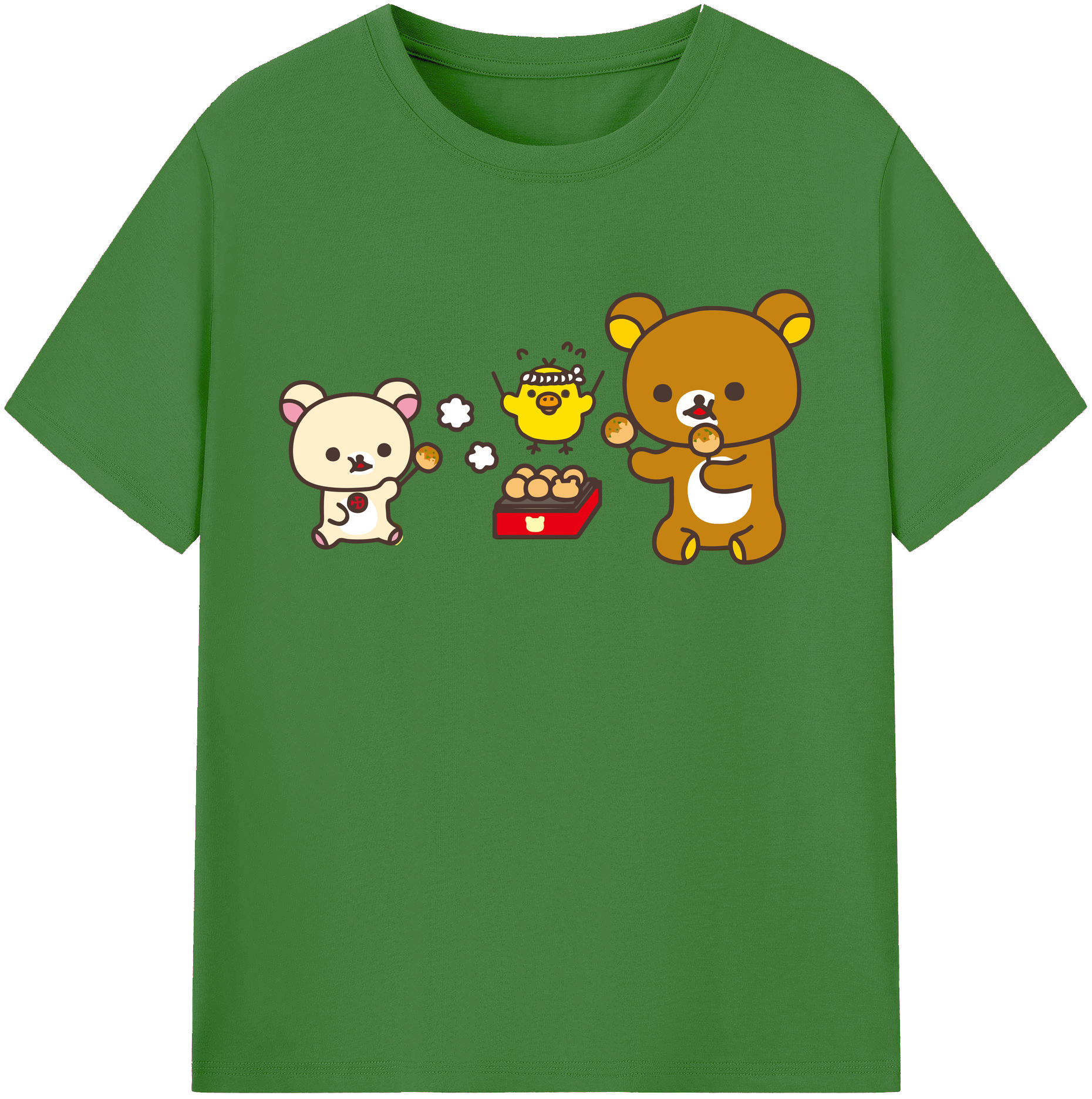 （画像用） リラックマ リラックマ キイロイトリ Rilakkuma Korilakkuma Kiiroitori レディースカジュアルプリントTシャツ（綿100％）